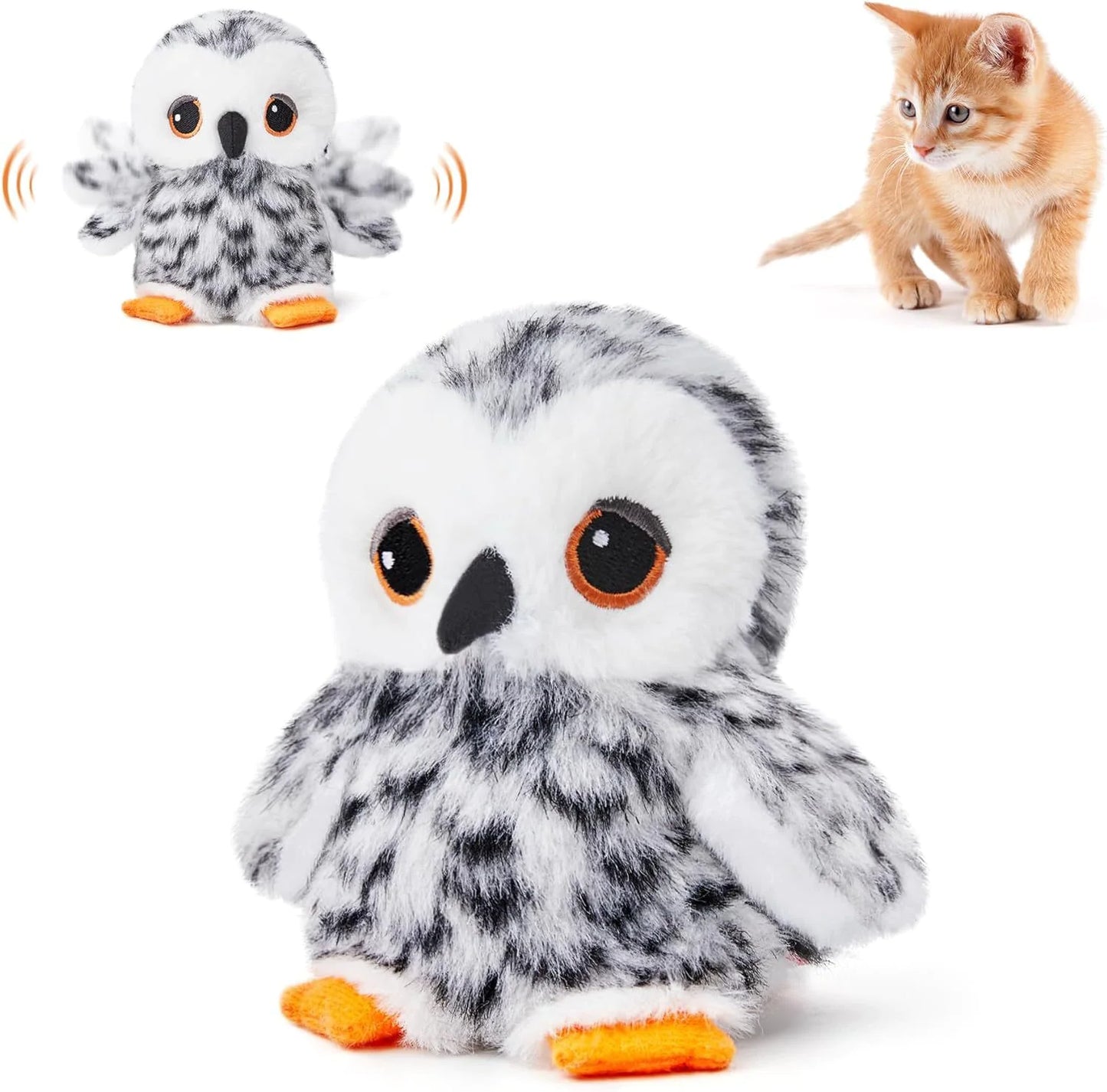 USB Rechargeable Flapping Bird Cat Toy – Interactive Plush for Indoor Cats