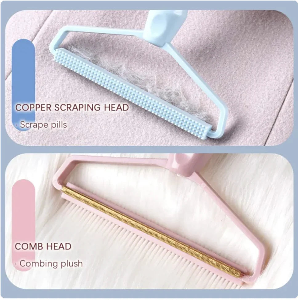 Portable Lint & Pet Hair Remover – Reusable Fabric Brush for Clothes & Furniture