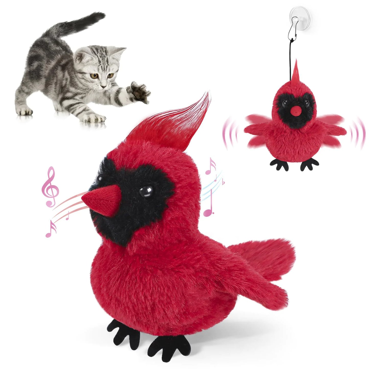 USB Rechargeable Flapping Bird Cat Toy – Interactive Plush for Indoor Cats