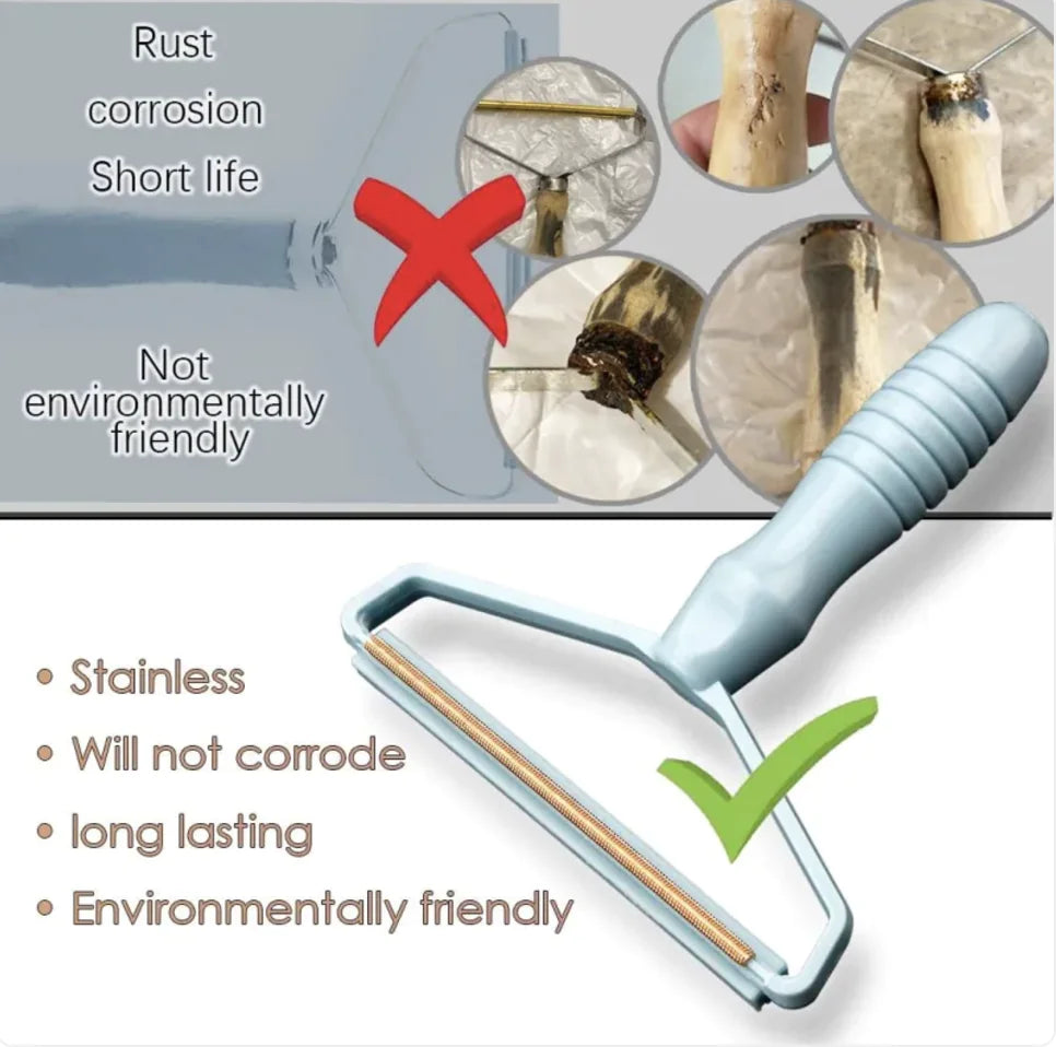 Portable Lint & Pet Hair Remover – Reusable Fabric Brush for Clothes & Furniture