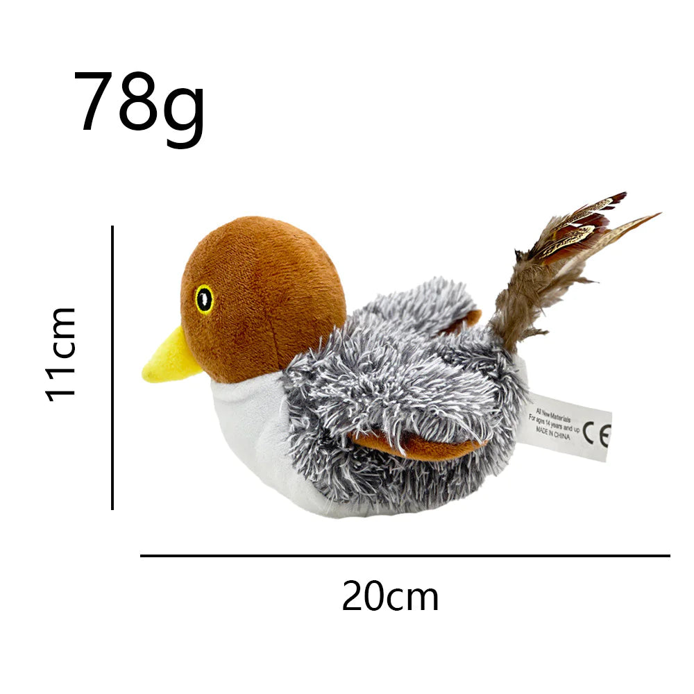 USB Rechargeable Flapping Bird Cat Toy – Interactive Plush for Indoor Cats