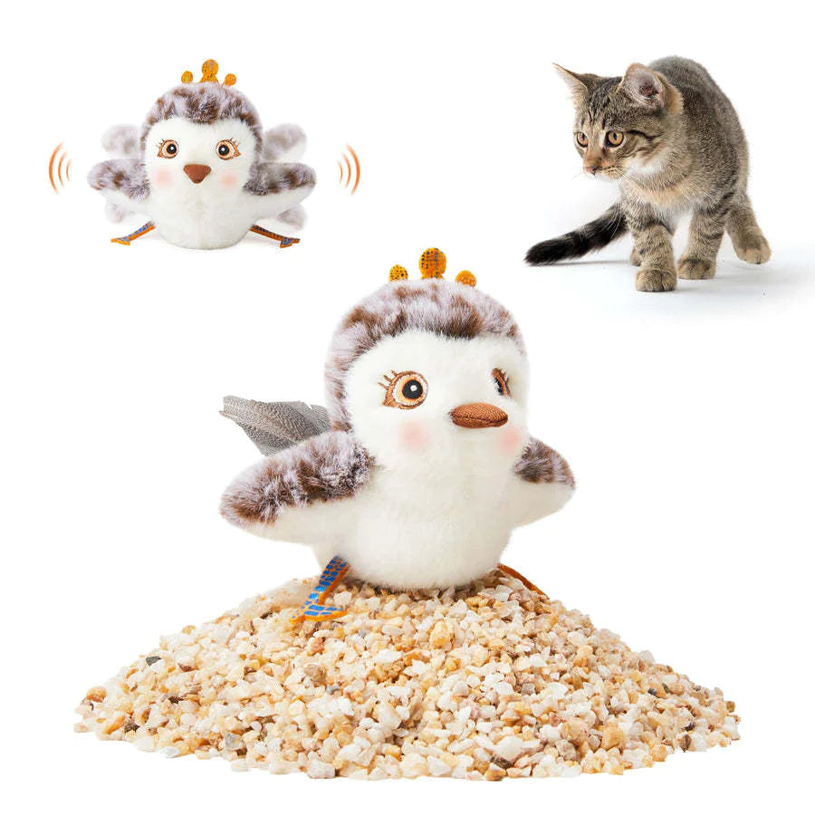 USB Rechargeable Flapping Bird Cat Toy – Interactive Plush for Indoor Cats