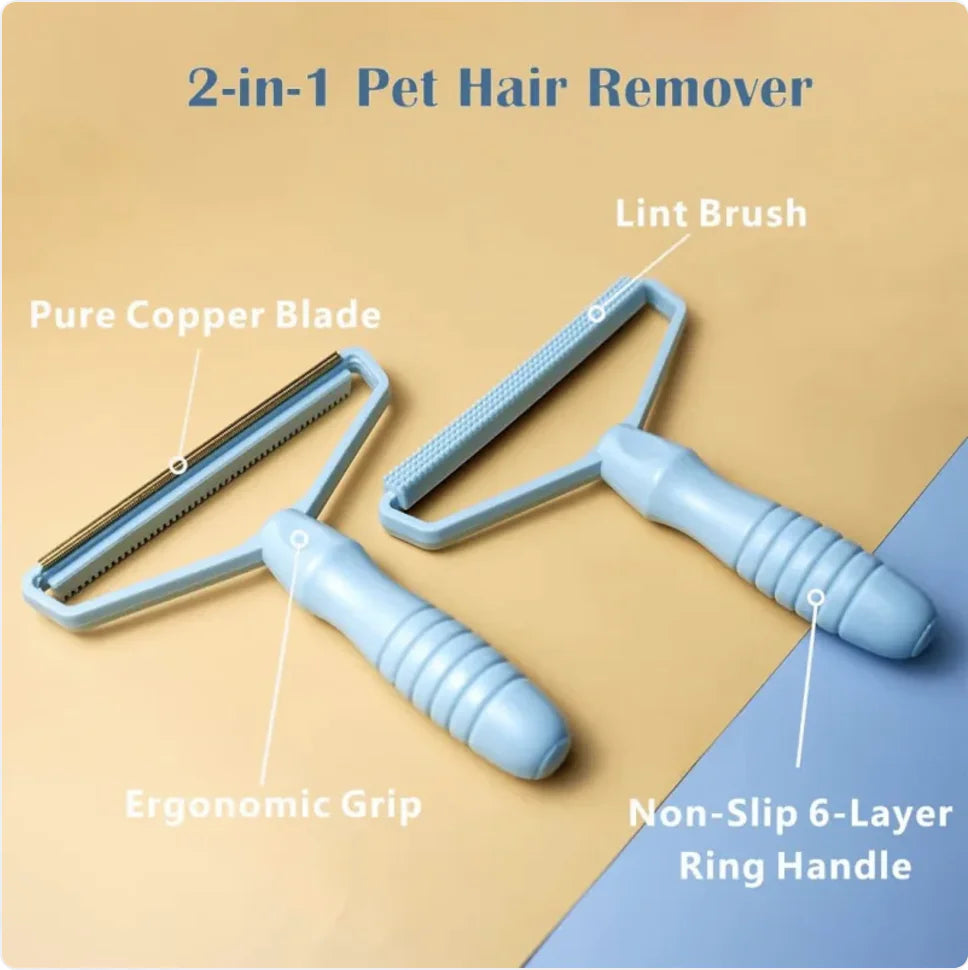 Portable Lint & Pet Hair Remover – Reusable Fabric Brush for Clothes & Furniture